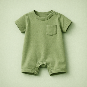 ชุดรอมเปอร์เด็กทารกผ้าฝ้ายออร์แกนิค แขนสั้น เนื้อผ้านุ่มพิเศษ ระบายอากาศได้ดี ป้องกันรอยยับ ชุดบอดี้สูทเด็กทารก ติดกระดุมแป๊ก สำหรับใส่ทุกวัน - Product Image 2
