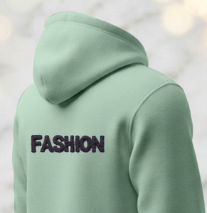 Top Quality Top Selling Sustainable Light Blue Color Custom Chenille Embroidery Logo Patch Professional Premium Quality <b>Hoodies</b> - Product Image 4