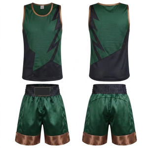 Ensemble short et débardeur unisexe d'arts martiaux mixtes, imprimé par sublimation, violet, bleu, noir, séchage rapide, respirant, polyester, uniforme de boxe - Product Image 4