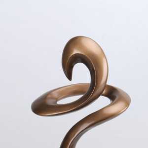 L 75 x B 14 x H 34 cm Abstract Sculpture Artistic Tabletop <b>Decor</b> for Living Room Irregular Shape Handmade Design - Product Image 5