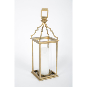 Farol de Acero Inoxidable de Diseño Elegante con Vidrio Biselado y Acabado Dorado para Decoración Interior y Exterior - Product Image 3