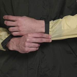 <b>Men's</b> Yellow Black Hooded Puffer <b>Jacket</b> Windproof Zipper Closure Polyester Shell Casual Outdoor Autumn Wear Rain <b>Jacket</b> - Product Image 6