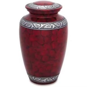White Aluminum Cremation Urn for Human Ashes with <b>Angel</b> Relief Design Decorative Classic Large Urn For Adult Human Ashes - Product Image 6