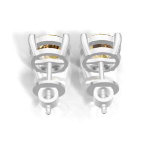 Pendientes de Citrino Natural Redondo de Heerani Jewels, Plata de Ley 925, Engaste Clásico con Garras, Regalo para Mujer - Product Image 2