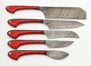 Premium Hand Forged Damascus Steel <b>Knife</b> <b>Set</b> Wood Handle Professional Cooking <b>Knife</b> <b>Set</b> Ambidextrous Straight Edge Kitchen <b>knife</b> - Product Image 4
