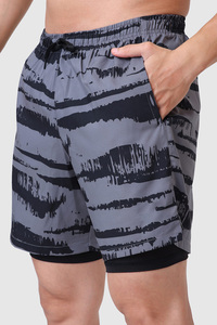 Wholesale <b>Mens</b> Custom 2 in 1 Sports <b>Shorts</b> Double Layer Premium Running Gym <b>Shorts</b> With <b>Compression</b> Inner Liner Quick Dry Fabric - Product Image 4