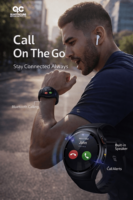 2025 QC BT10 Akıllı Saat 1.51" Executive AI Sesli Asistan NFC GPS Arama Özellikli 3ATM Su Geçirmez Fitness Takip Cihazı Silikon