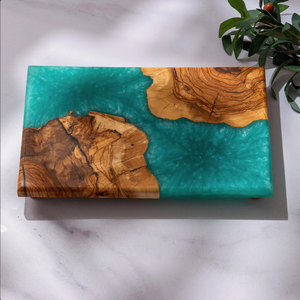 Tabla de servir de resina epoxi y madera sostenible UO, la más vendida, forma personalizada, 2.0 cm de grosor, apta para lavavajillas, para cortar queso - Product Image 6