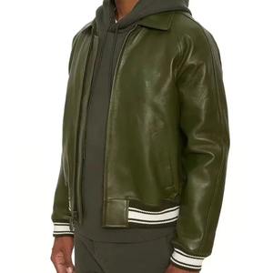 Veste en cuir tendance pour homme, style streetwear, blazer décontracté pour homme, veste de mode - Product Image 2