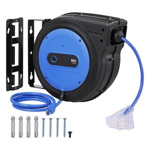 Cavo di Alimentazione Retrattile Resistente da 24 Metri 12AWG/3C SJTOW con Presa Tripla Illuminata e Connettore Maschio CEE (Materiale ABS) - Product Image 3