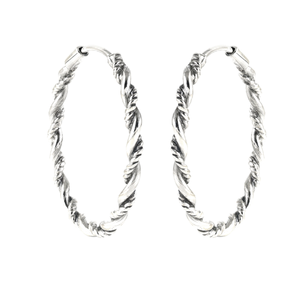 Pendientes de Aro Trenzados de Plata de Ley 925 Hechos a Mano de 25 mm, Estilo Bohemio, para Mujer, Joyería de Moda - Product Image 2
