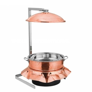 Durable Copper Metal Chafing Dish for <b>Buffet</b> <b>Tables</b> Ideal for Professional Food Service Commercial Use - Product Image 1
