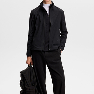 Polyester Men's Softshell Golf <b>Winter</b> <b>Jackets</b> Athletic Sportswear Breathable Stand Collar Zipper Up Lightweight Golf <b>Jacket</b> Men - Product Image 3