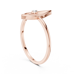 Anillos minimalistas de oro macizo de 14k con diamantes de corte redondo para mujer, para regalo, compromiso, aniversario, boda - Product Image 6