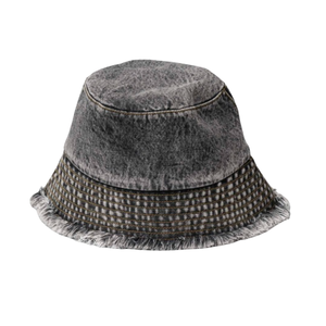 Chapeaux Bob Décontractés en Jean Effet Vieilli de Haute Qualité pour Homme et Femme, Broderie Personnalisée, Idéaux pour les Voyages – Vente en Gros - Product Image 1