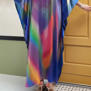 Wholesale 2026 New Arrival Rainbow Color Modest <b>Kaftan</b> Style Women's <b>MAXI</b> Abaya Dresses Dubai Style in High Quality Abaya - Product Image 4
