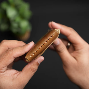 Premium Slim Leather Wallet Full Grain Chrome Tan Handmade Minimalist Compact Card Holder Wallet - Product Image 6