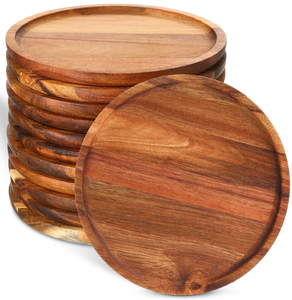 Assiette en bois, meilleur prix, artisanat de haute qualité, assiette à dîner en bois, artisanat, logo personnalisé accepté, assiette en bois - Product Image 4