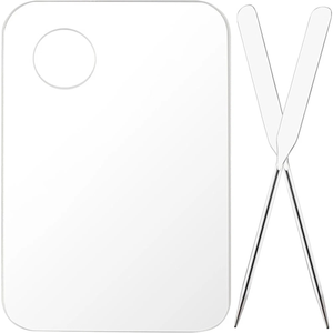 Paleta de Mezcla de Colores para Maquillaje, Bandeja Cosmética Portátil, Plato para Mezclar Base, Paleta de Acero Inoxidable para Pintura, Belleza y Arte - Product Image 1