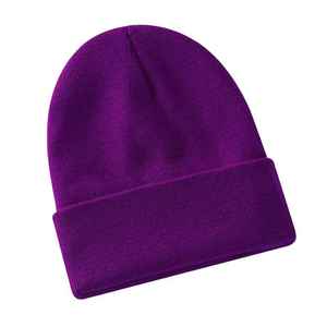New Arrival Red Knitted Beanie Hat Solid Color Casual <b>Winter</b> <b>Cap</b> 100% Acrylic Adjustable Fit for Adults - Product Image 3