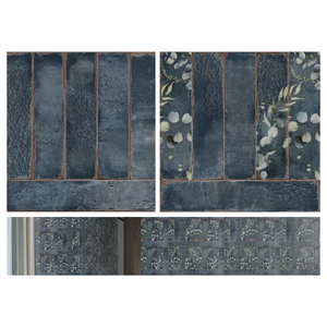 Carreaux muraux grand format 300x300 en porcelaine émaillée sculptée, texture artistique de luxe pour murs décoratifs intérieurs de propriétés commerciales - Product Image 2