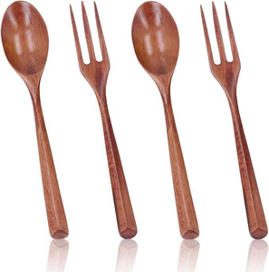 Couverts en bois pur et moderne pour des repas élégants et éco-responsables - Product Image 3