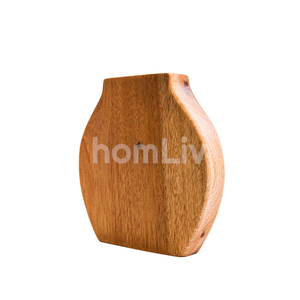 Maceta de Madera de Teca, Florero Redondo de Madera, Contenedor de Plantas de Madera Sólida para Decoración del Hogar, Regalos Decorativos Hechos a Mano, Sostenibles - Product Image 5