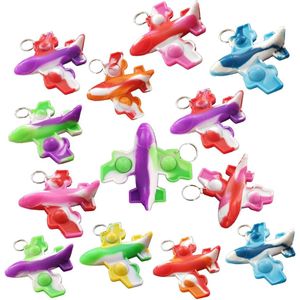 Confezione da 20 Portachiavi a Forma di Aeroplano con Bolle Antistress, Forniture per Feste Estive, Premi per Studenti - Product Image 1