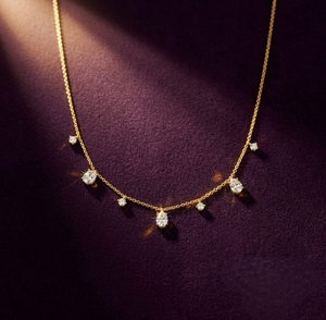 Collar de Diamantes de Oro Amarillo de 18K para Mujer, Cadena con Piedras, Joyería Certificada IGI, Regalo de Boda de Lujo, Precio al por Mayor - Product Image 3