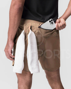Gym Running <b>Shorts</b> Men 2-in-1 Compression <b>Shorts</b> Breathable Stretch Fitness Training Activewear - Product Image 3