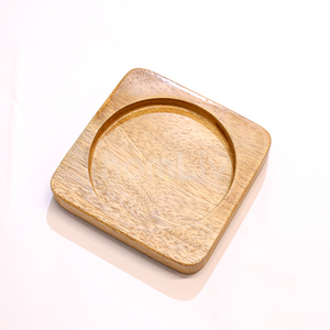 Sous-verre carré en teck écologique, durable, sans peinture ni vernis, sans danger pour les aliments, halal, personnalisable pour la cuisine - Product Image 6