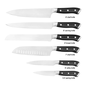 Ensemble de 7 couteaux de chef japonais écologiques, collection 'Dynasty', acier carbone Damas 67 couches, 5 pouces, forgé en métal VG10 - Product Image 5
