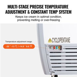 Congelatore orizzontale commerciale da 5,4 piedi cubi con vetrina per gelato e mobiletto per gelato con coperchio in vetro mobile per ristoranti - Product Image 3