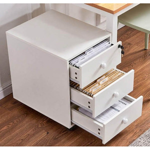 Armoire de rangement à dossiers verrouillable sur roulettes pour bureau, meubles de bureau - Product Image 4