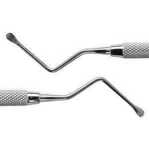 Curette dentaire Lucas en argent avec poignée moletée, instrument chirurgical manuel de classe I - Product Image 2