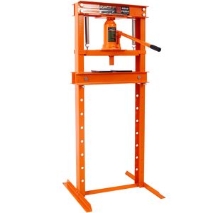Pressa Idraulica da Officina da 12 Tonnellate con Tavolo di Lavoro Regolabile a Montaggio a Pavimento, Piastre a Telaio H per Garage, Facile da Usare - Product Image 3