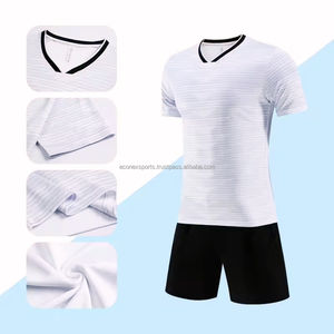 2025 Classic Short Sleeve White Custom Sublimation Mesh Soccer Uniform Wholesale <b>Best</b> <b>Football</b> Jersey and Tracksuit Set - Product Image 4