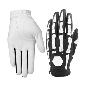 Gants de golf à imprimé squelette avec construction respirante et flexible, paume à adhérence souple, accessoires de golf légers et performants (paire) - Product Image 2
