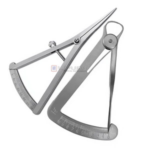 2 instruments de mesure dentaires IWANSON : jauge de couronne de 4 pouces et calibre à ressort droit de 4,5 pouces de long pour cartographie osseuse, 0-40 mm - Product Image 1