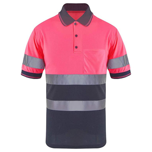 Polo de travail haute visibilité, robuste, respirant, à manches courtes et réfléchissant pour les ouvriers du bâtiment - Product Image 1