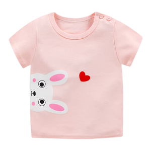 Camiseta Informal Transpirable para Bebé Niño, Cuello Redondo, Manga Corta, Secado Rápido, Diseño de Dibujos Animados de Animales - Product Image 2