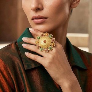 Wholesale Fashion <b>Rings</b> 14K18K24K Micron Gold Plated African & Dubai Style Traditional Bridal <b>Finger</b> <b>Rings</b> Forming <b>Finger</b> <b>Rings</b> - Product Image 6