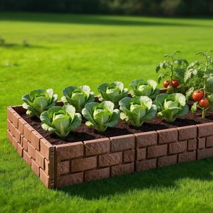 12 unidades de valla flexible para jardín con efecto piedra, de PP, resistente a la intemperie, decorativa, para bordes de césped, caminos, macizos de flores y trellises - Product Image 2