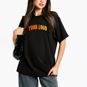 Camiseta de Mujer Personalizada de Alta Calidad, 100% Algodón, 220 g/m², Manga Corta, Corte Regular, Hombros Caídos, Apliques de Verano, a la Moda - Product Image 1