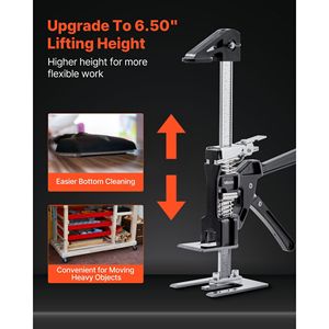 2 Pezzi Sollevatore a Braccio Salva-Lavoro da 440 Libbre, Sollevatore Manuale in Metallo da 6,5 Pollici con Livella Magnetica, Capacità di Carico Efficiente - Product Image 2