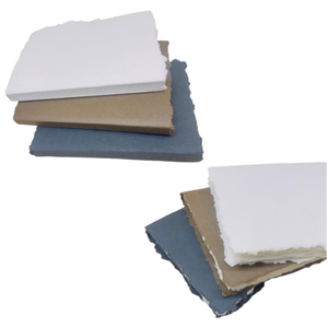 Carnet de notes artisanal à bords festonnés, carnet de croquis d'artiste, carnet de scrapbooking, carnet vierge vintage pour l'art, l'artisanat, le dessin et l'écriture - Product Image 1