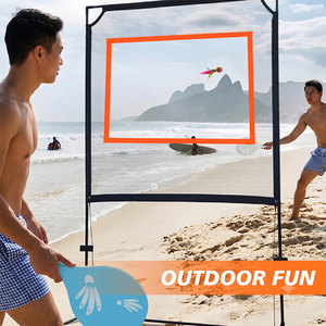 Portable Paddle Game <b>Net</b> with Rackets and Shuttles for Outdoor Play All Seasons Mesh Frame Set - Product Image 2
