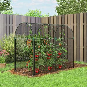 Rete da Giardino 1,8m x 0,9m x 1,5m, Grande Tenda di Protezione per Piante da Esterno con Porta con Cerniera, Nera - Product Image 2