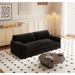 Divano Letto Convertibile Queen Size da 66 Pollici con Letto Estraibile 3 in 1 Multifunzionale in Velluto con Vano Portaoggetti Laterale per Soggiorno - Product Image 4