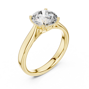 CLASSIC 2.1CT LAB GROWN CUT DIAMOND LUXURY <b>RING</b> 18KT YELLOW GOLD <b>RHODIUM</b> PLATED IGI CERTIFIED E COLOR DAILY WEAR ENGAGEMENT - Product Image 2